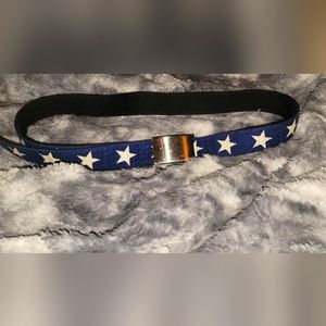 White and blue star belt